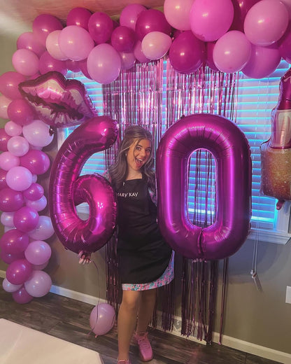 Rosy Purple Number 3 Balloon - 40 Inch Birthday Decoration for Kids & Women’s Parties