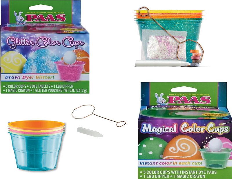 PAAS Easter Egg Coloring Cup Kits - 2 Pack Magical and Glitter, 1.0 Count