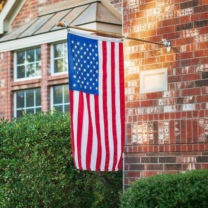 American Flag 10x15 Ft Indestructible Outdoor, Longest Lasting, Heavy Duty, TearProof Polyester, Fade Resistant, High Wind US Outside Flags with Embroidered Stars, Sewn Stripes, Brass Grommets