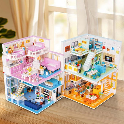 Friends House Building Block Set Pets Collection Small Brick Model Set Creative Mini Toy Building Sets Children’s Day Birthday for Teens Kids Boys Girls 8+ 1096 PCS