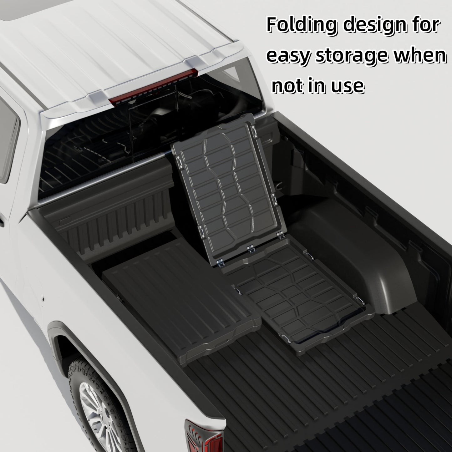 NARPES Truck Bed Cargo Tray Bedslide Sliding Truck Bed Organizer Heavy-Duty For Any Full Size Pickup Accessories UV-Resistant Slide-Out Collapsible - L 61.4" x W 47.2" x H 2" Easy Installation