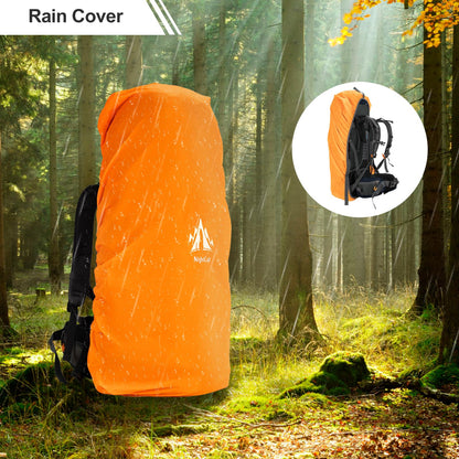 Night Cat Camping Backpacks 90L with Self-Inflatable Camping Pillow for Men Women Waterproof Lightweight Breathable Outdoor Mountaineering Traveling