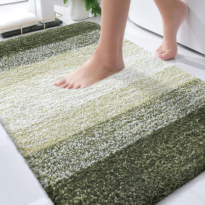 OLANLY Bathroom Rugs - Extra Soft Microfiber Mat | Quick Dry, Machine Washable, 30x20, Dark Green