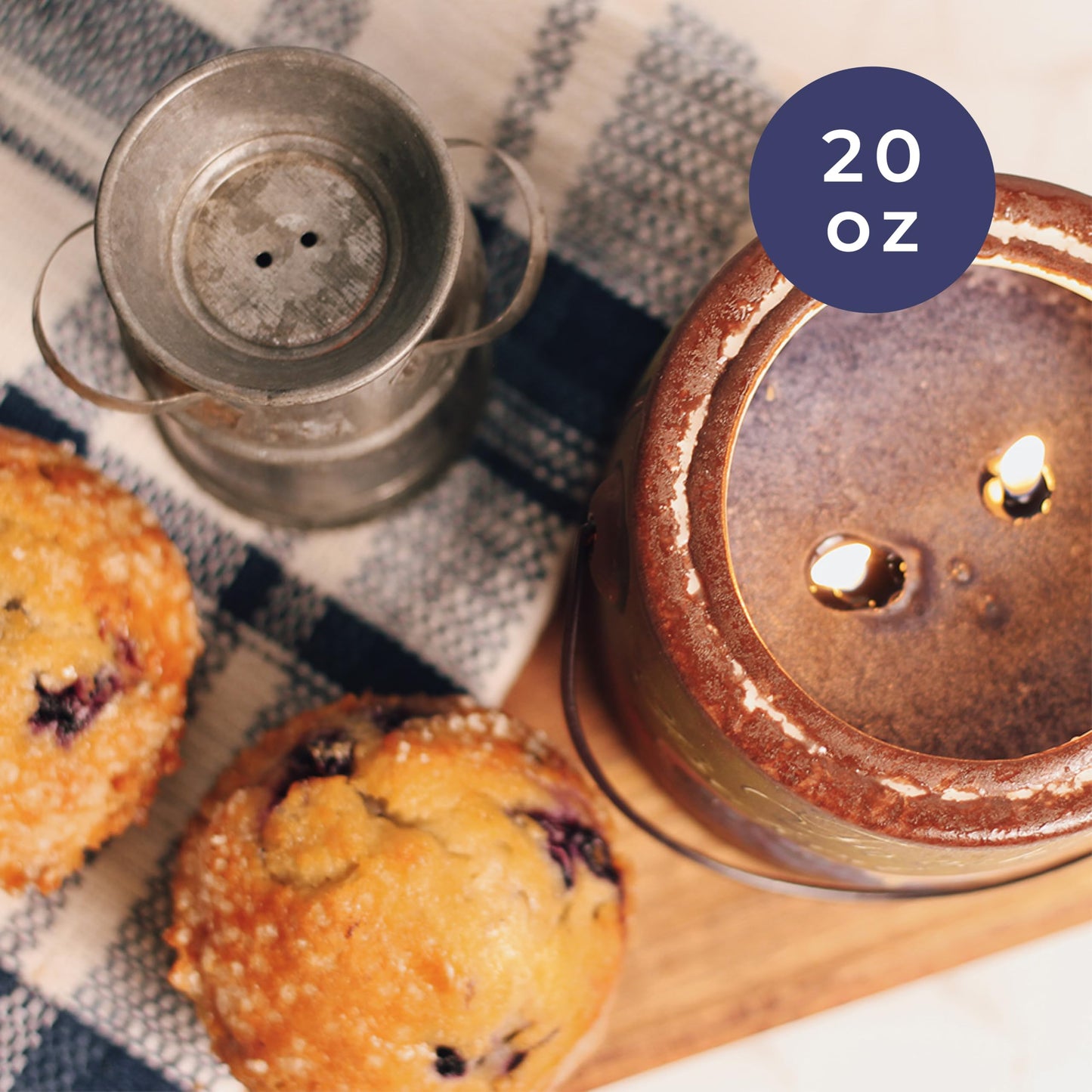A CHEERFUL GIVER 95hr 20oz Scented Candle - Blueberry Muffins - Multi-Wick Glass Candle - Gifts For Men and Women
