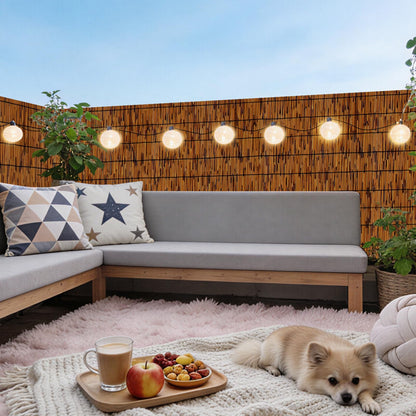 GALTEED 4FT X 16.4FT Natural Reed Fence, 2Pack Bamboo Privacy Fencing 4ft High Decorative Reed Screen for Outdoor Patio Balcony Garden Backyard 4FT (Height) X 16.4FT(Length