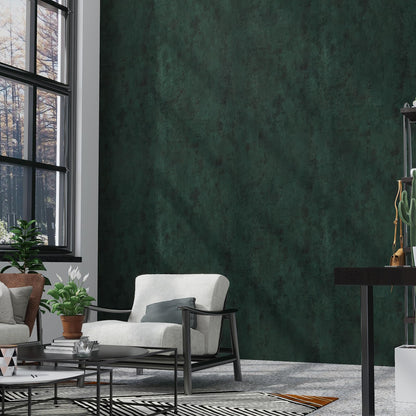 32"x354" Big Wide Dark Green Contact Paper Matte Extra Thick Art Deco Peel and Stick Wallpaper Waterproof Self-Adhesive Removable Pure Green Vinyl Wallpaper 3D Textured for Cabinet Studio Farmhouse