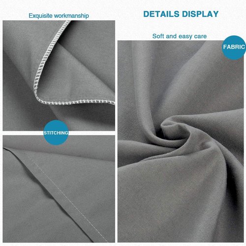 FLXXIE Pillow Cases - Soft Microfiber Queen Pillow Covers | Wrinkle Resistant, 2-Piece Set, Dark Grey 20x30