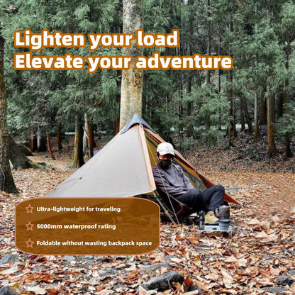 3FULGEAR Ultralight Tent for Backpacking, LANSHAN 1 Trekking Pole Tent 1 Person 3/4 Season Lightweight Easy Set Up Double Layer Shelter Waterproof Tents for Camping Hiking Outdoor Mountaineering