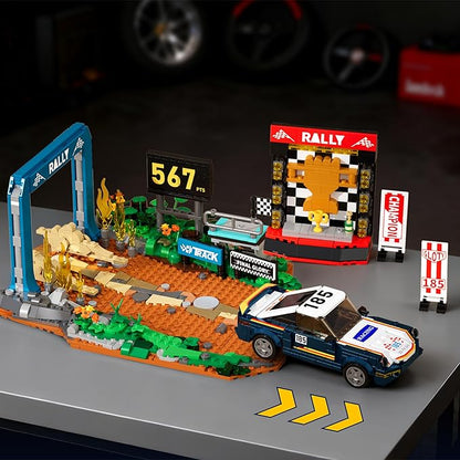 Car Building Set Off-Road Racing Car Buildings Blocks Sets for Adults Kids 8+ Miniature Vehicle Model w/ Forest Scene Modular Cars Building Kit Toys Gift for Birthday HolidaysFinal Glory 1081Pcs