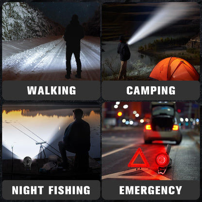 5000 Lumens and 3000 Lumens Spotlight, High Lumens, for Hiking, Emergency, Camping, Hunting