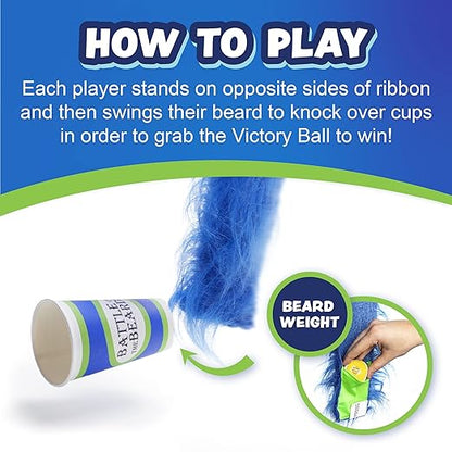 Squirrel Products Battle of The Beards Funny Party Game White Elephant Minute to Win It Game for Kids &amp Adults Family Game Night Activity for Ages 6+