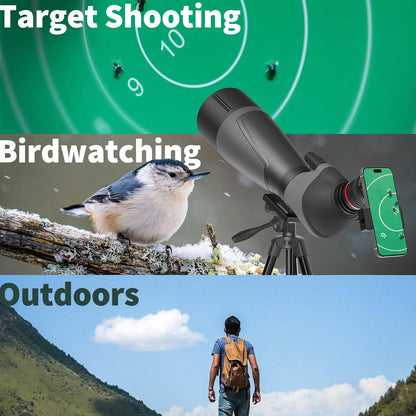Gosky 20-60x85 Spotting Scope with Full Size Tripod, Phone Adapter and Cleaning Kit, Spotting Scopes for Bird Watching, Wildlife Viewing，Portable with Carrying Bag