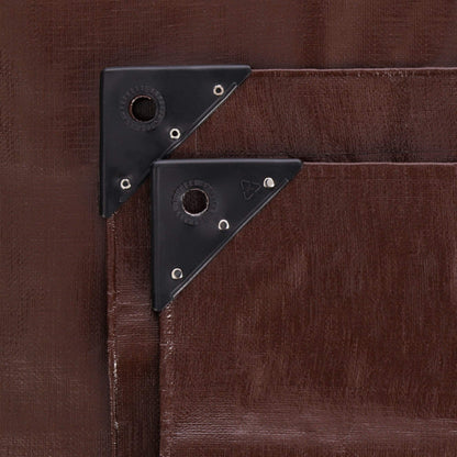 WHITEDUCK Super Heavy Duty Poly Tarp Cover 16 Mil & 10 Mil with Grommets and Reinforced Edges (Brown, White & Silver Black) (Brown- 16 Mil, 40' x 60')