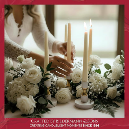 Biedermann & Sons Round Wax Candle Adapter Pellets, White, 0.5 Inch, 12 Cards 180 Dots, Unscented Traceless Wax Dots for Securing Tapers in Candle Holders