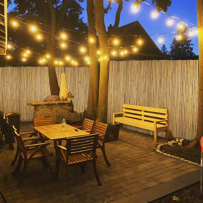 Jollybower 3Ft High x 8Ft Long x 0.7In D Bamboo Screen, Natural Bamboo Fence Rolls, Eco-Friendly Fencing for Outdoor Balcony Patio Garden Border Pool