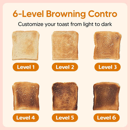 Trisiko® Touch Screen Toaster - 2 Slice Stainless Steel Smart Toaster with Digital Timer & Extra-Wide Slots