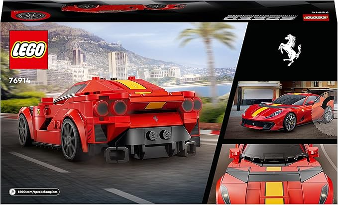 Speed Champion Ferrari 812 Competizione 76914 Toy Blocks Present Racing Car Vehicle Glue Boys Ages 9 and Up