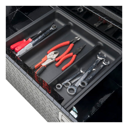 UWS EC10232 60-Inch Gloss Black Heavy-Wall Aluminum Truck Tool Box with Low Profile, RigidCore Lid