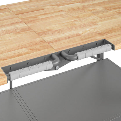 COSCO SmartFold Butcher Block Portable Workbench/Folding Utility Table (Gray Steel Frame)