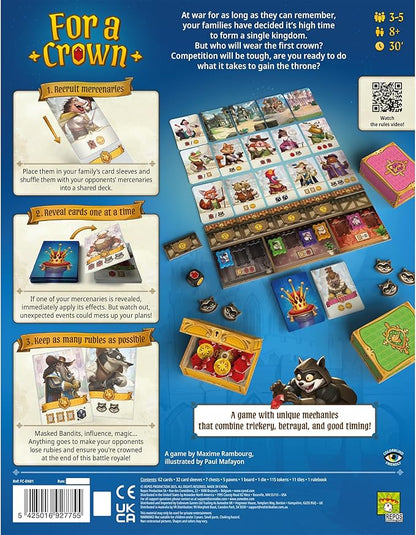 for A Crown Board Game - Strategy Game of Deception Trickery and Royal Ambition Fun Family Game for Kids &amp Adults Ages 8+ 3-5 Players 30 Minute Playtime Made by Repos Production