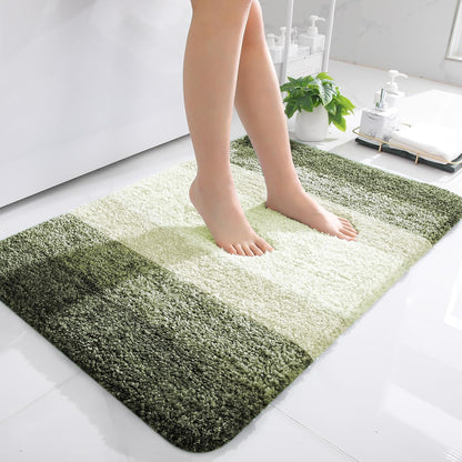 OLANLY Bathroom Rugs | Extra Soft Microfiber Mat with Rubber Backing - 36x24, Quick Dry, Dark Green