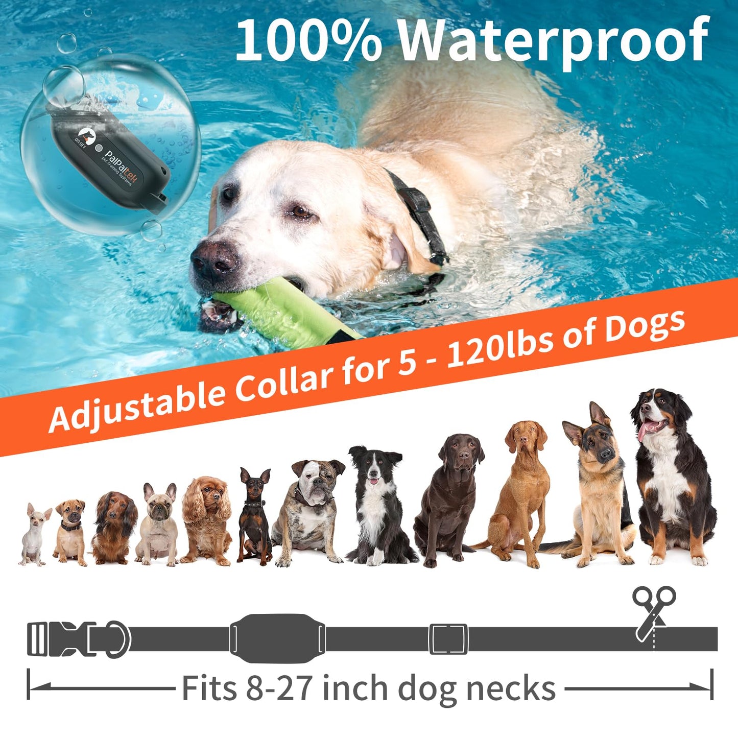 PaiPaitek No Shock Dog Training Collar with Remote 3300ft Range, Strong Vibrating Dog Collar Beep and Vibrate Only, Waterproof & Rechargeable Vibration Collar for Small Medium Large Dogs - No Prongs