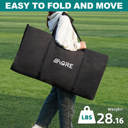 1MORE Soccer Bench - Portable Folding Team Bench, 8 Seats Foldable Sideline Benches, Soccer Chair with Bag & Backrest, Adult Team Chair for Football Camp Sport Events Outdoor Seating.Black