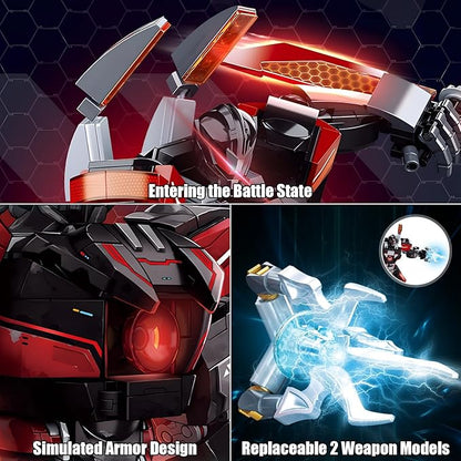 HIGH GODO Wanderer Mech Building Blocks Set for AdultsDark Robot Model Building Kit with 2 Multiple Weapons 585 Pieces Creative Collectible Gift for Teens 14+