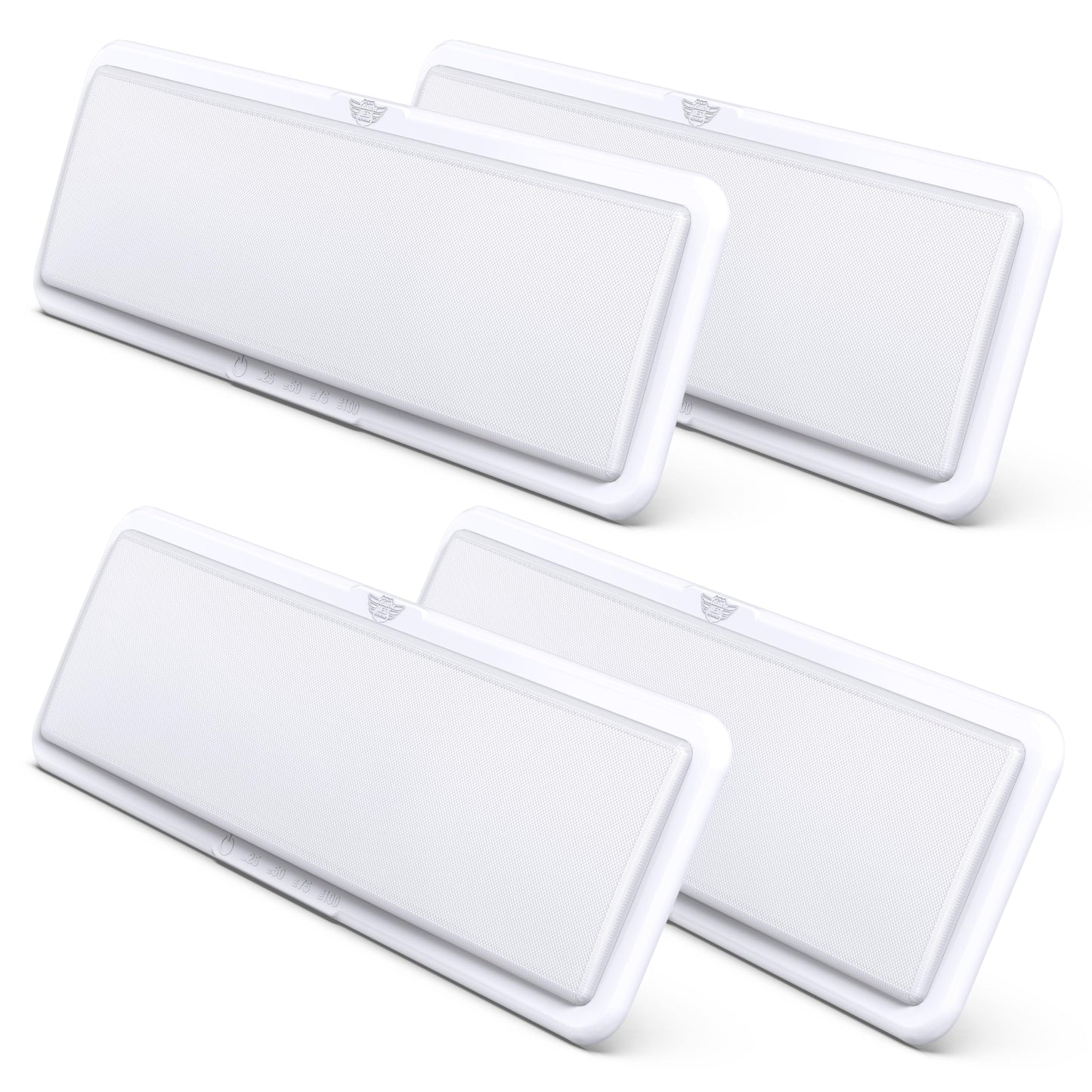 Leisure LED RV LED Ceiling Light Fixture 20" x 6.5" -1450 Lumen with Touch Dimmer Switch Interior Lighting for Car/RV/Trailer/Camper/Boat DC 12V Natural White 4000-4500K (4-PACK)