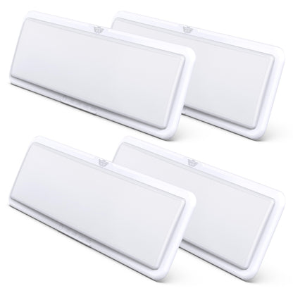 Leisure LED RV LED Ceiling Light Fixture 20" x 6.5" -1450 Lumen with Touch Dimmer Switch Interior Lighting for Car/RV/Trailer/Camper/Boat DC 12V Natural White 4000-4500K (4-PACK)