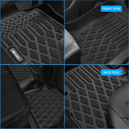 Nilight TPE Floor Mats for Ford Expedition Max Lincoln Navigator L 7 Seats 2025 2026 All Weather Custom Fit Heavy Duty Floor Liners
