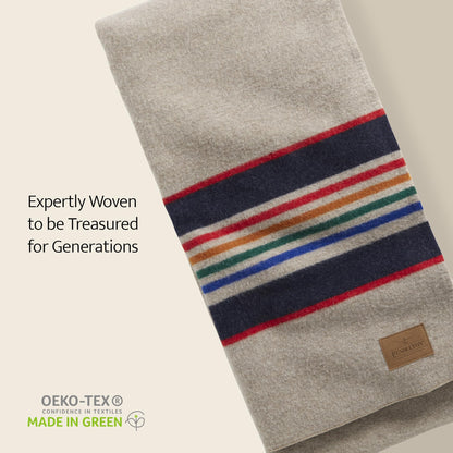 Pendleton National Park Blanket Twin 60" x 90" - 100% Wool, Soft and Durable Blanket for Home & Outdoor Adventures, Iconic Park Stripes Collectible Keepsake - Yosemite