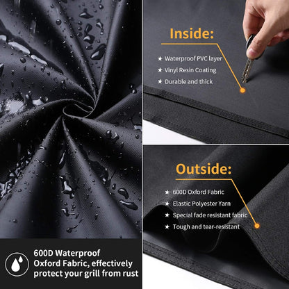 SUPJOYES Gas Grill Cover - Heavy Duty Waterproof Protection for Weber Spirit II 310 | 51 Inch Size
