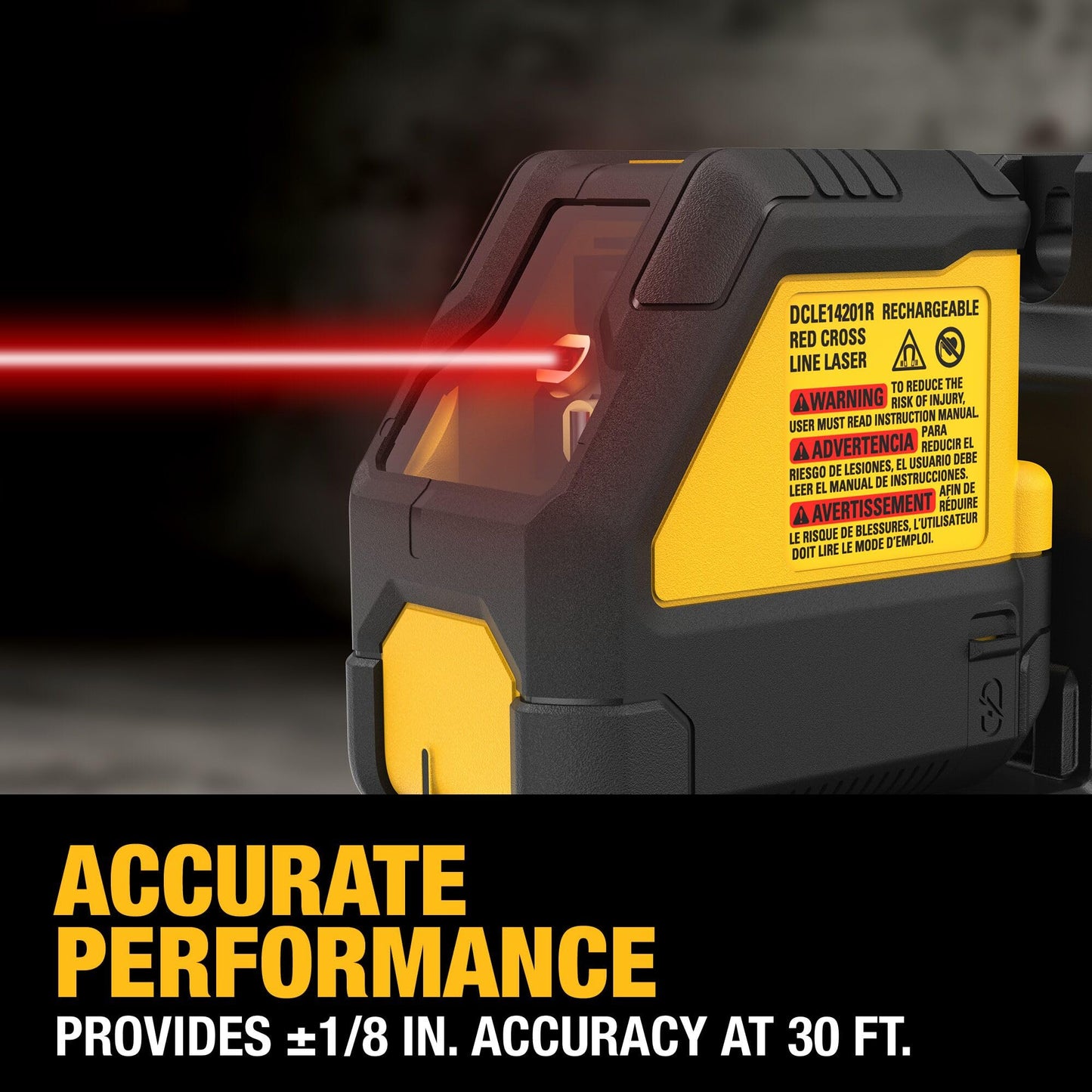 DEWALT USB Rechargeable Red Cross Line Laser Base Kit (DCLE14201RB)
