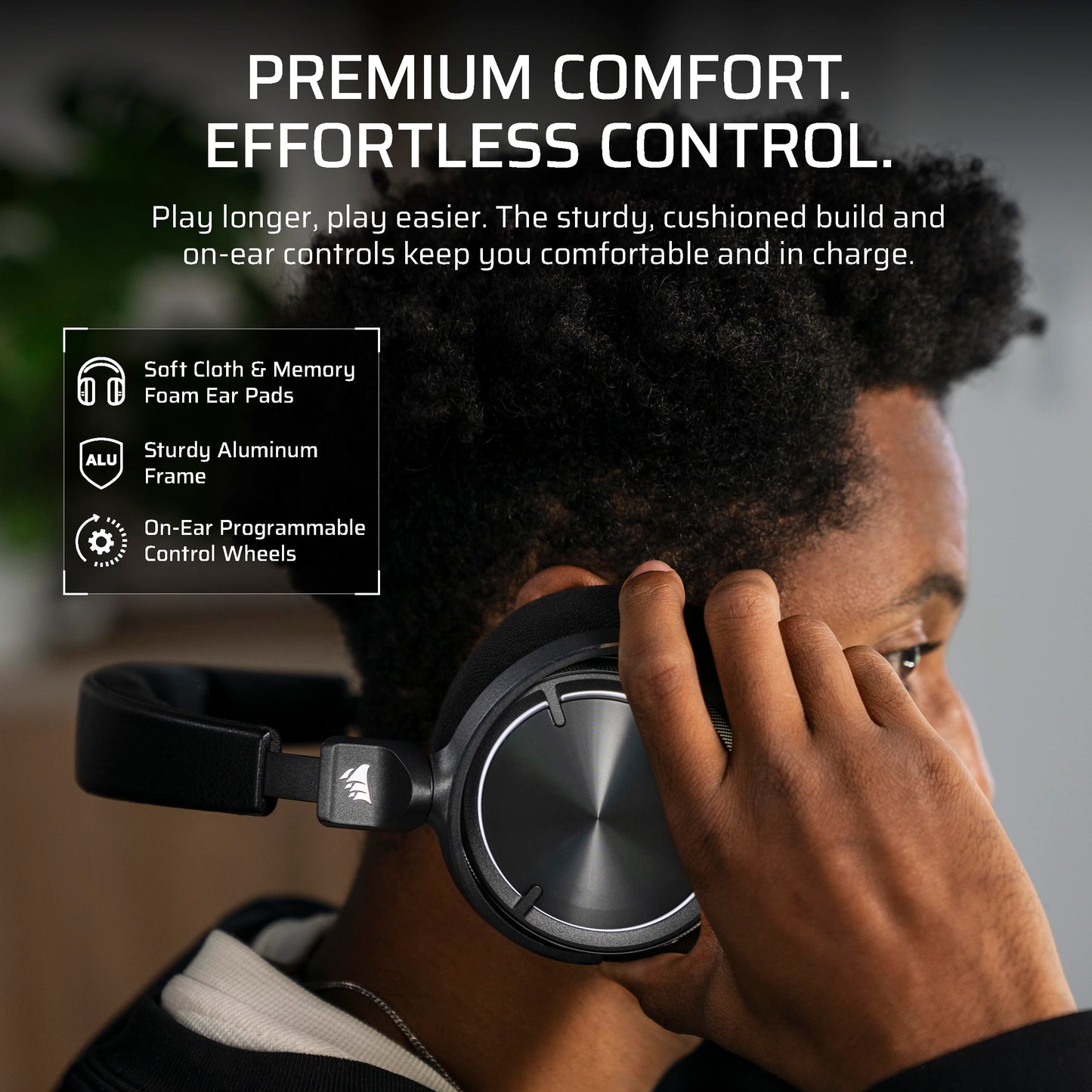 Corsair Virtuoso MAX Wireless Gaming Headset – Dolby Atmos, Active Noise Cancelling, Sonarworks SoundID, Simultaneous 2.4GHz Wireless & Bluetooth, 50mm Graphene Drivers, PC, Mac, PS5/PS4 – Carbon