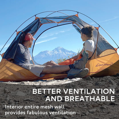 Clostnature Lightweight Backpacking Tents - 7'3'' x 4'11'' x 3'10'' Camping Tent with Matching Waterproof Tent Footprint, 2 Person Waterproof Tent with Camping Tarp for Outdoor, Hiking
