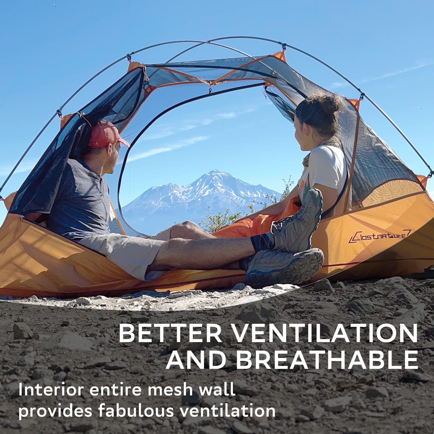 Clostnature Lightweight Backpacking Tent - 4 Person Ultralight Waterproof Camping Tent, 3 Season Large Size Easy Setup Tent for Family, Outdoor, Hiking and Mountaineering