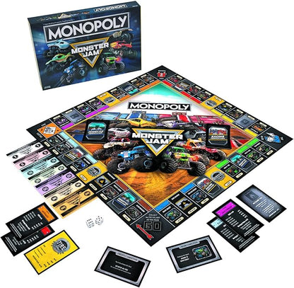 USAOPOLY Monopoly: Monster Jam | Buy Sell Trade Iconic Trucks Including Grave Digger Max-D El Toro Loco Dragon’s Breath Classic Monopoly Game Officially-Licensed Merchandise