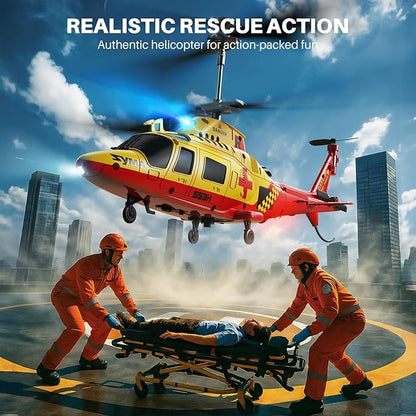 SYMA S53H Remote Control Helicopter with Simulation Rescue Design One Key Take-Off Altitude Hold Low Battery Alert for Boys and Enthusiast 8.66x2.36x3.7 in