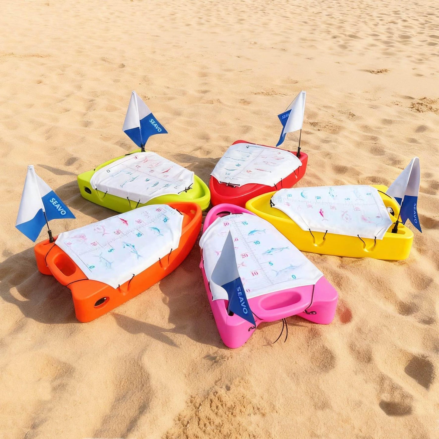AUSLEE SEAVO Spearfishing Float Boat with Carry Straps Fishing Dive Float Buoy Spearfishing Buoy Snorkeling Freediving (Orange)