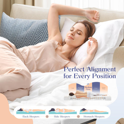 Srora 4 Inch Sofa Bed Mattress Replacement, Queen Size 72" x 59", CertiPUR-US Certified, Foldable Design with Breathable Removable Washable Cover for Sleeper Couch, RV, Guest Room