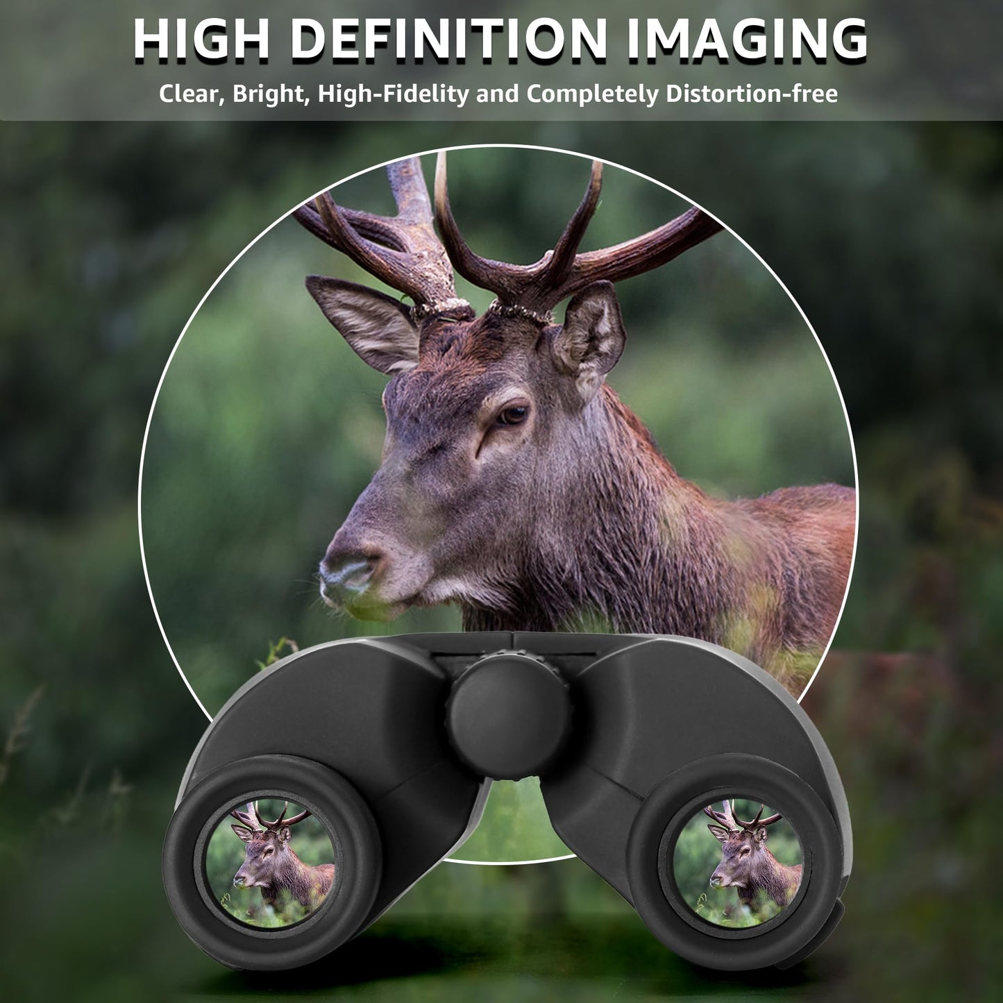 Culture Gifts 8x25mm Binoculars for Adults High Power Clear View, Easy Focus, Multi-Coated Lens, BAK-4, 21mm ED Eyepiece, Twist-up Eyecup, Magnification Compact Binocular for Hunting Bird Watching