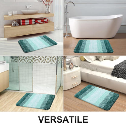OLANLY Bathroom Runner Rug - Extra Soft Microfiber Mat with Rubber Backing | 59x17 Inches, Quick Dry, Blackish Green