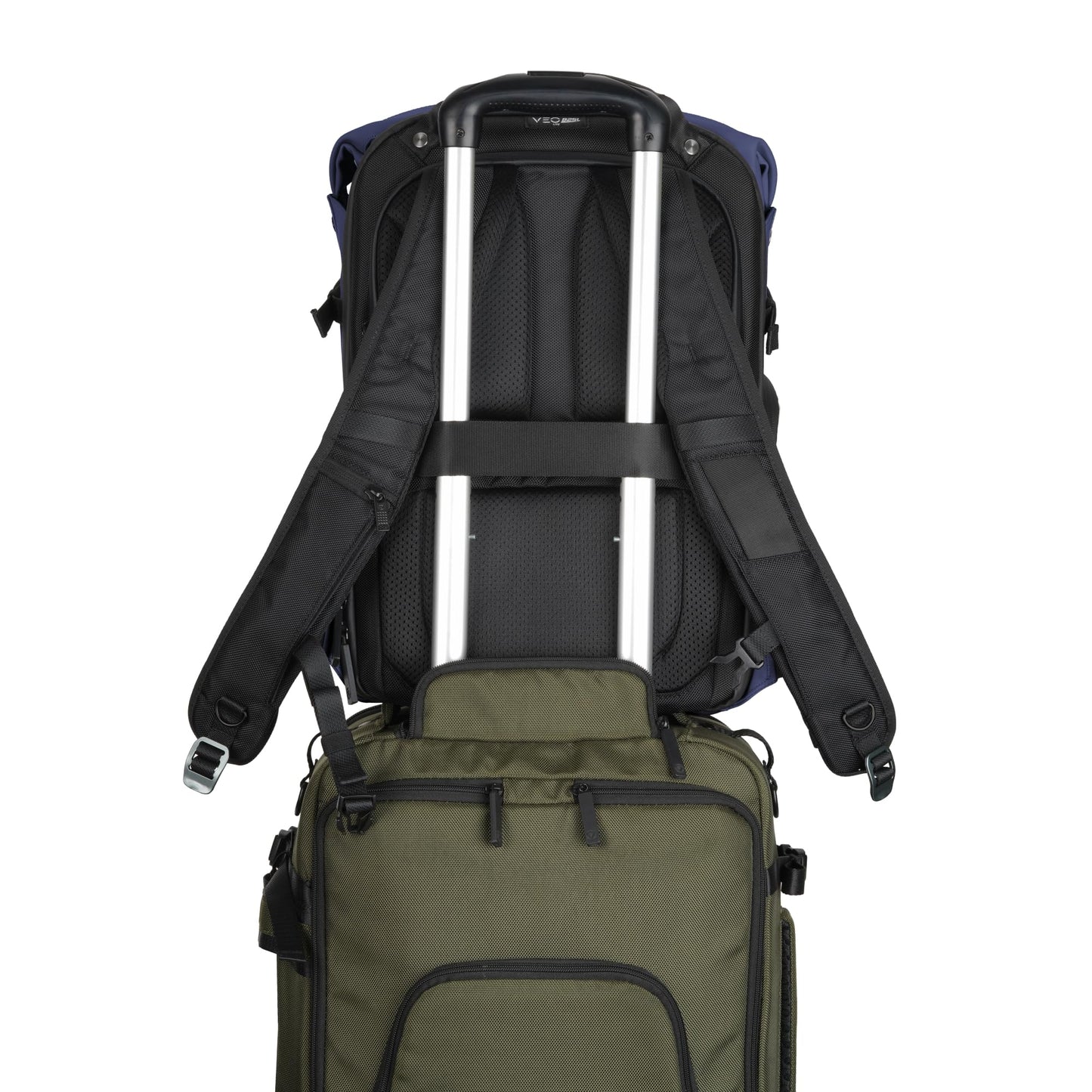 VANGUARD VEO Lite B25L Camera & Everyday Backpack (Navy) – Fits Full-Frame Camera with 70–200mm Attached + 3–4 Lenses, 16" Laptop Storage, 3-Way Access, Convertible Daypack Design