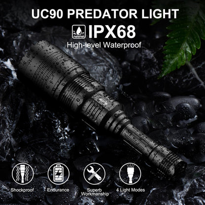 ANEKIM UC90 New 4-Color-in-1 (Red, White, Green,Blue) Circular Spotlight Hunting Light Predator Flashlight kit（Adjustable Light spot Clarity）