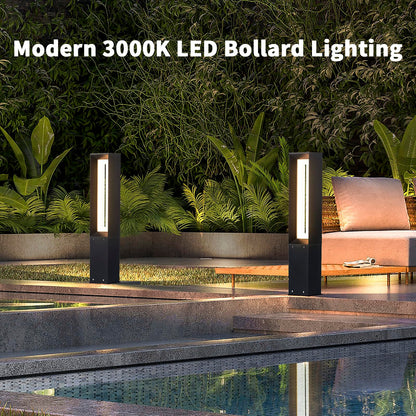 PAKEDANDUN Outdoor Path Light, 31.5" Pathway Walkway Lights Hard Wired, Waterproof Landscape LED Bollard Lighting Yard Lawn Lamp 3000K Ground Lantern Outside for Garden Sidewalk Patio Decoration