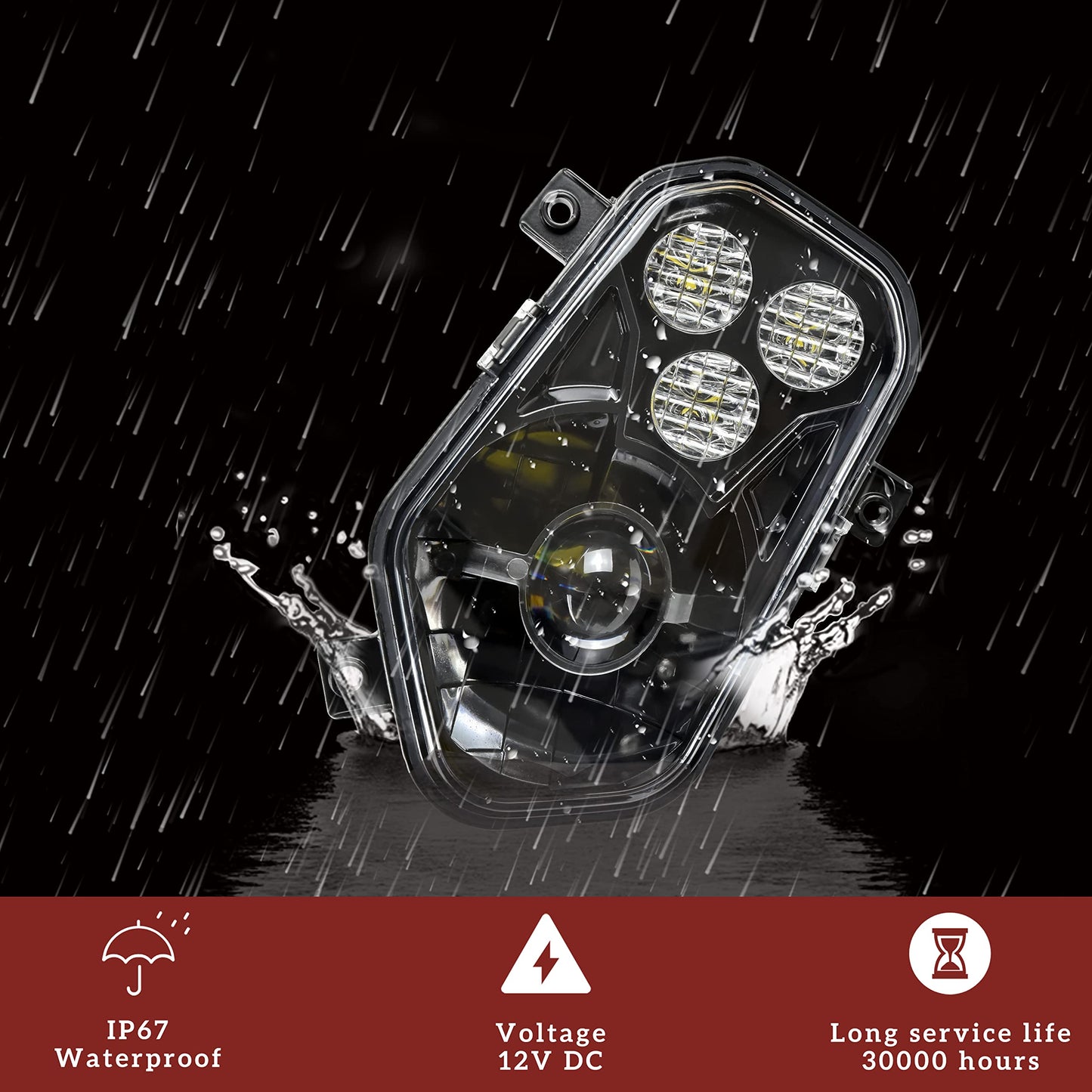 SAUTVS LED Headlights with Angel Eye for Sportsman, LED Head Lights Front Lamps with High Low Beam Lights for Polaris Sportsman 400 500 550 570 800 850 2009-2017 Accessories