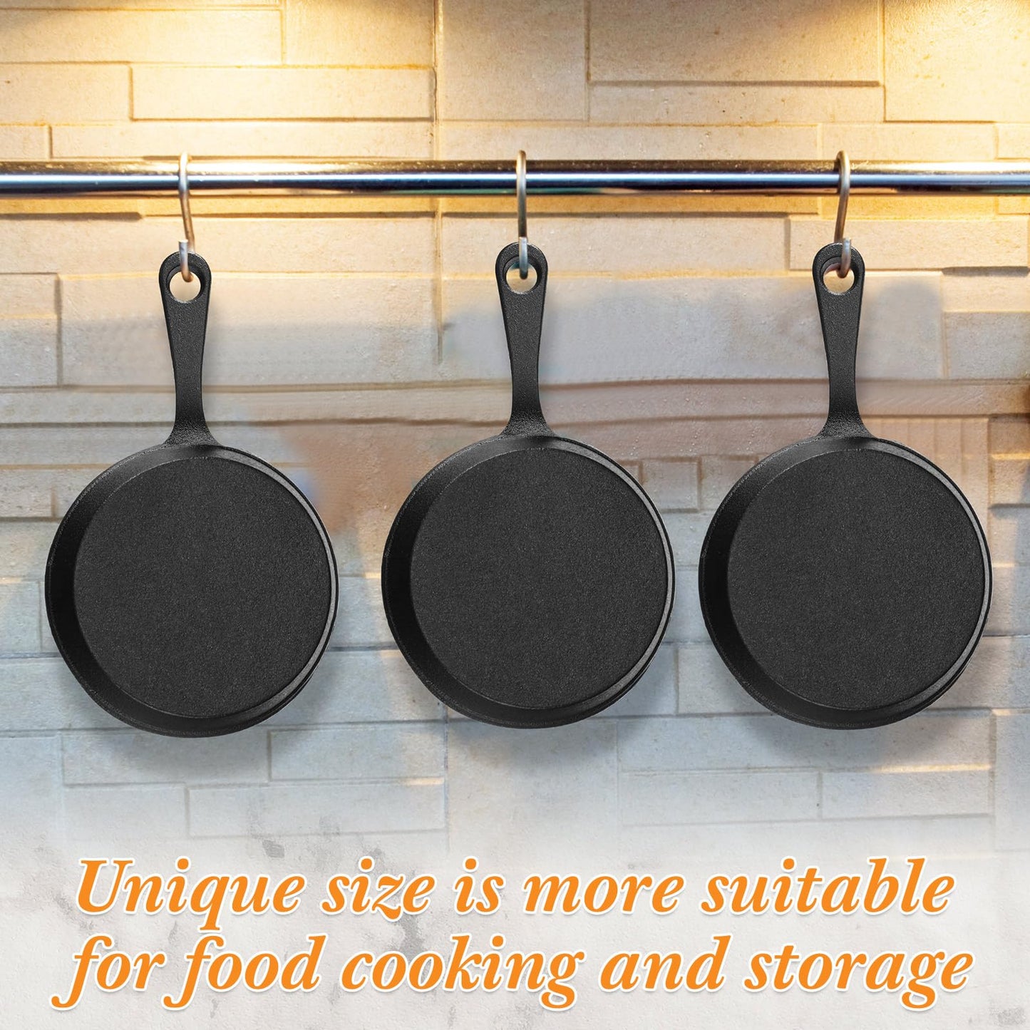 Remerry 40 Sets 4 Inches Cast Iron Skillets Mini Black Iron Nonstick Frying Pan Small Sizzling Plate Egg Pan Cast Pot Bundle with Oil Brush for Indoor and Outdoor Restaurant Kitchen