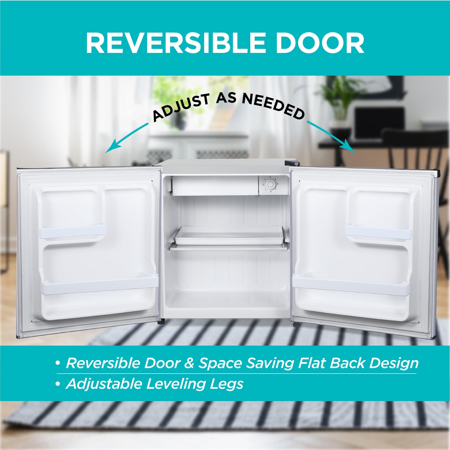 BLACK+DECKER 1.7 Cu. Ft. Compact Refrigerator, ENERGY STAR Certified, Single Door Mini Fridge with Chiller Compartment, Personal Fridge for Home or Dorm Room, R600a Refrigerant, BCRK17V,Stainless Look