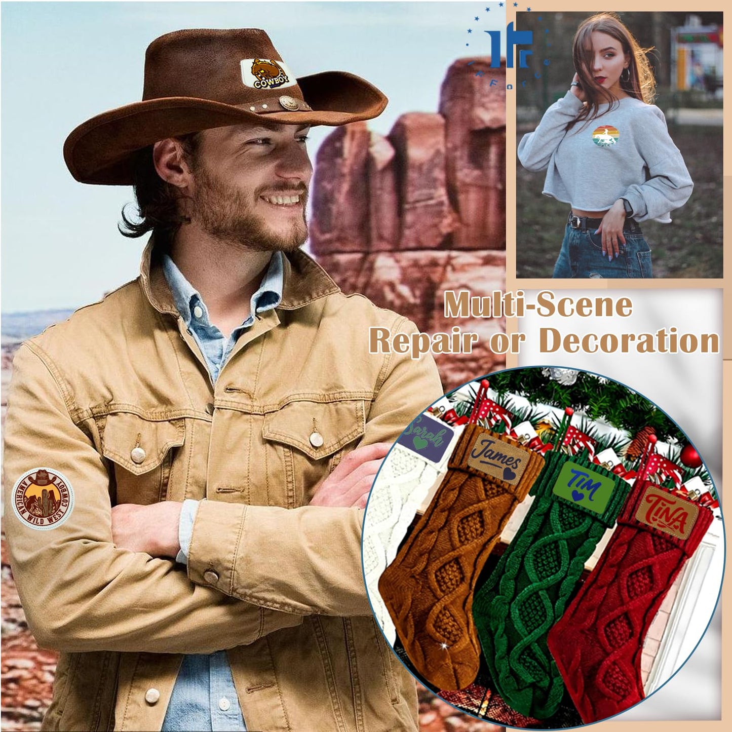 iFForce Full Sublimation Patches with No Border - 30 Pcs Iron on Blanks White Waterproof Smooth Glossy Material - Heat Press Rounded Rectangle Patch Adhesive for Hat Cap Clothes Business